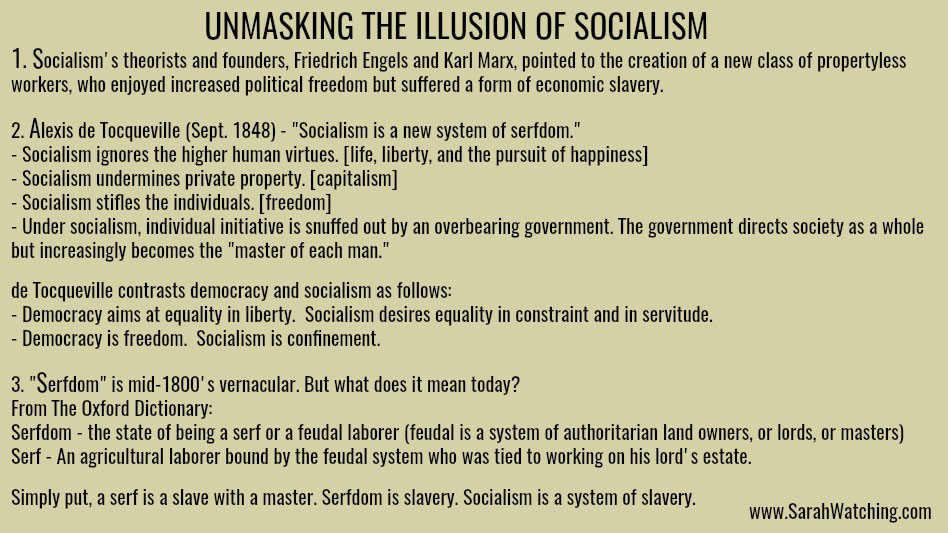 Sarah Watching Unmasking The Illusion Of Socialism