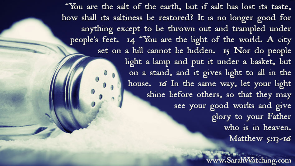 Sarah Watching Matthew 5 13-16 Salt of the Earth
